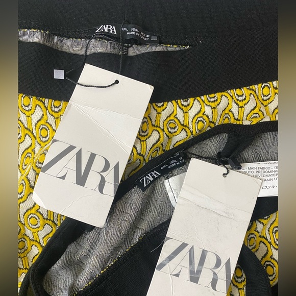 NWT ZARA PRINTED JACQUARD KNIT Short SET Size L - Picture 10 of 13